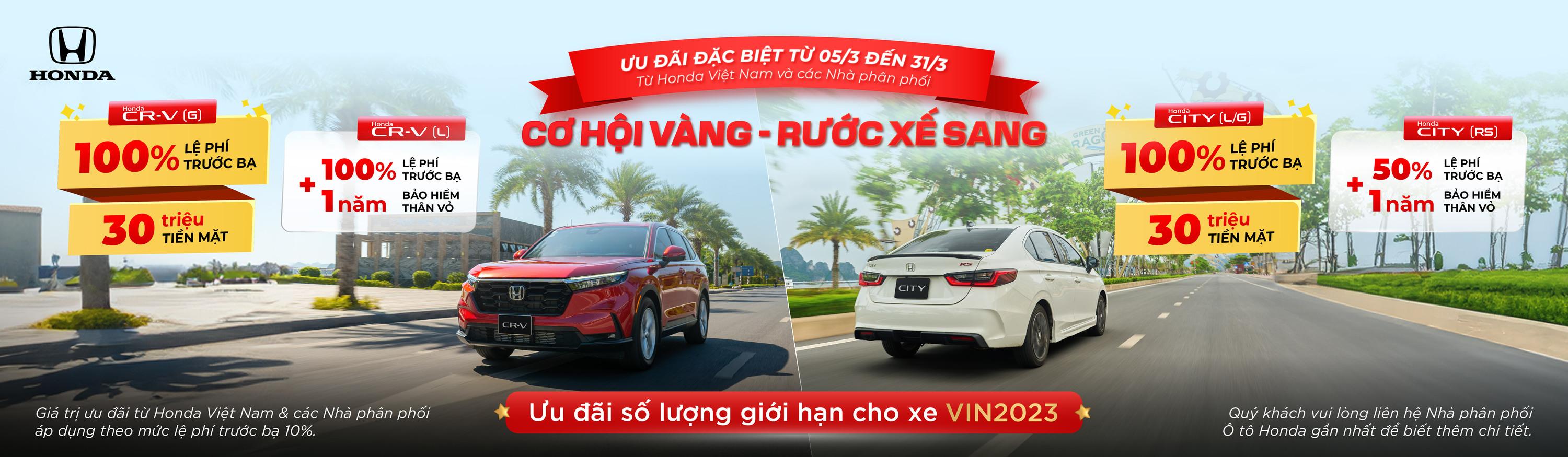 ƯU ĐÃI XE HONDA THÁNG 03/2024